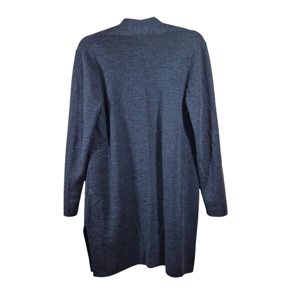 Eileen Fisher Womens Sweater Size M Petite Merino Wool Cardigan Open Long Sleeve - Picture 2 of 6